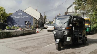 Rabies rally tuk tuk team along the race